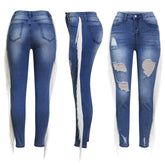 Skinny High Waist Fringe Tassel Jeans